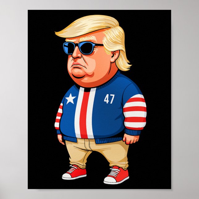 I'm Just A Chill Guys Trump Funny Chill Guy Meme  Poster (Front)