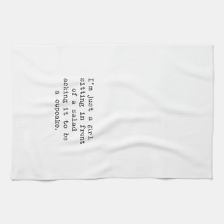 I'm just a girl teatowel tea towel