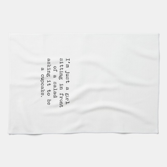 I'm just a girl teatowel tea towel (Horizontal)