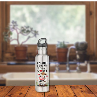  I'm Just A Girl Who Loves Cows 710 Ml Water Bottle