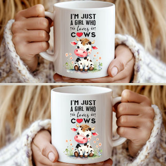  I'm Just A Girl Who Loves Cows Classic 325ml Coffee Mug