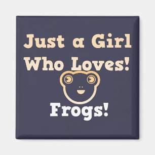 I'm Just a Girl Who Loves Frogs Gift for Women Magnet