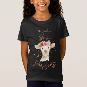 I'm Just A Girl Who Loves Goats Watercolor T-Shirt