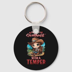 Im Just A Sweetheart With A Temper I Equestrian Ho Key Ring
