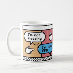 I'm Just AFK   Funny Gamer Pixel Art  Coffee Mug