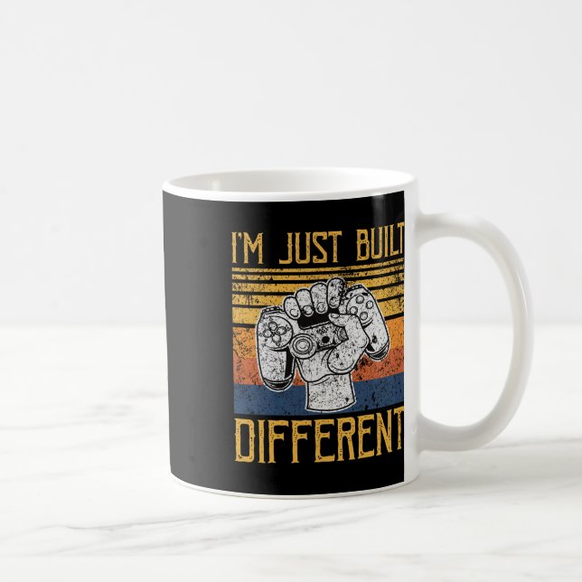 I'm Just Built Different Controller Video Game  Coffee Mug (Right)