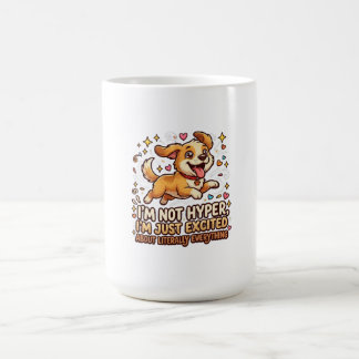 I'm Just Excited About Everything | Cute Puppy Gif Coffee Mug