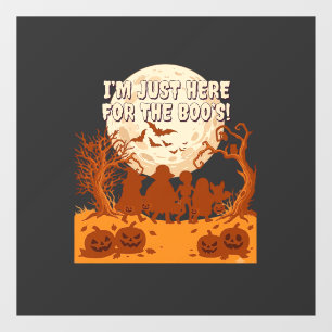 Im Just Here Boos Halloween Kids Silhouette Moon P