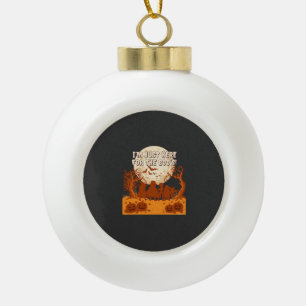 Im Just Here Boos Halloween Kids Silhouette Moon P Ceramic Ball Christmas Ornament