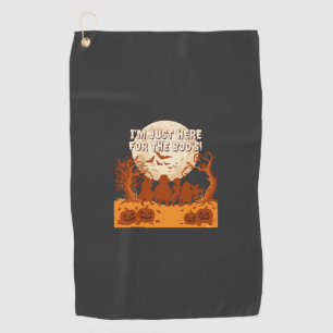 Im Just Here Boos Halloween Kids Silhouette Moon P Golf Towel