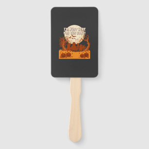 Im Just Here Boos Halloween Kids Silhouette Moon P Hand Fan
