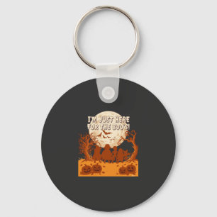 Im Just Here Boos Halloween Kids Silhouette Moon P Key Ring