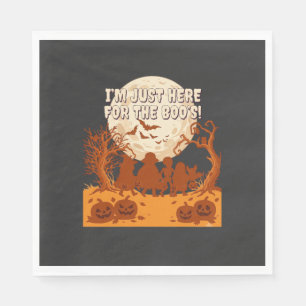 Im Just Here Boos Halloween Kids Silhouette Moon P Napkin