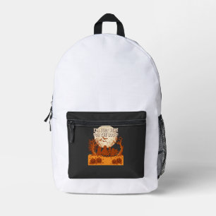 Im Just Here Boos Halloween Kids Silhouette Moon P Printed Backpack