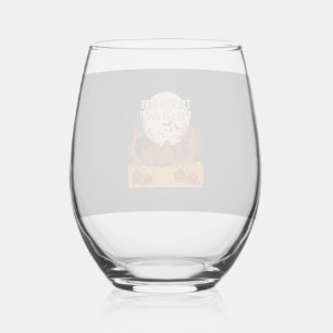 Im Just Here Boos Halloween Kids Silhouette Moon P Stemless Wine Glass