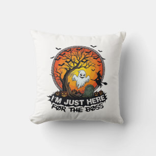Im Just Here Boss Halloween Ghost Witch Pumpkins_1 Cushion