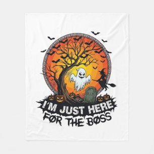 Im Just Here Boss Halloween Ghost Witch Pumpkins_1 Fleece Blanket