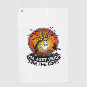 Im Just Here Boss Halloween Ghost Witch Pumpkins_1 Golf Towel