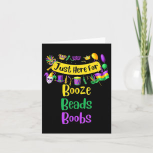 I'm Just Here For Booze Beads Card