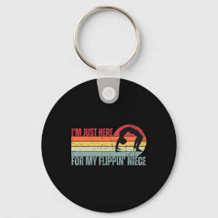I'm Just Here For My Flippin' Niece Gymnastics Aun Key Ring