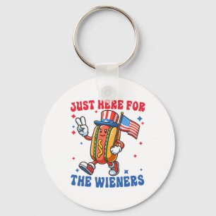 I'm Just Here For The 4th Of July Key Ring