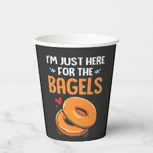 I'm Just Here for the Bagels Jewish Food Paper Cups