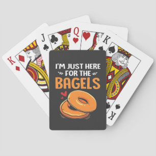 I'm Just Here for the Bagels Jewish Food  Playing Cards