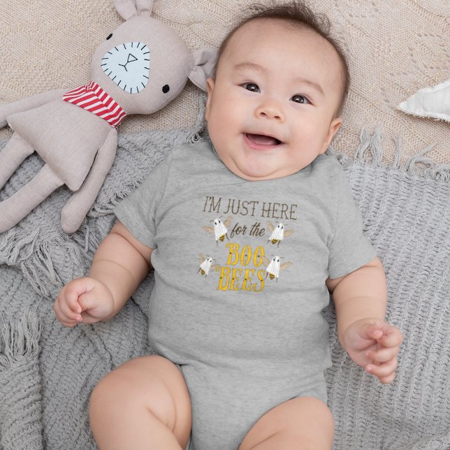 I'm Just Here for the Boo Bees Funny Halloween Baby Bodysuit (Creator Uploaded)