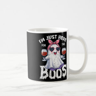 I'm Just Here For The Boos Cute Ghost Halloween Co Coffee Mug