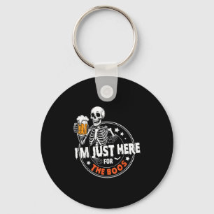 I'm Just Here For The Boos Cute Ghost Halloween Co Key Ring