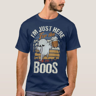 I'm Just Here For The Boos Cute Ghost Vintage Holi T-Shirt