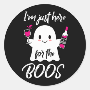 Im Just Here for The Boos Funny Halloween Classic Round Sticker