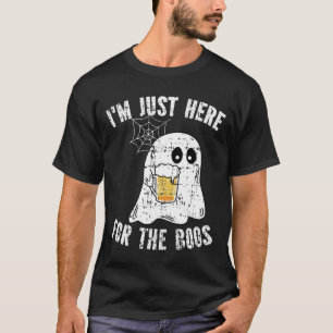 I'm Just Here For The Boos Funny Halloween Ghost  T-Shirt