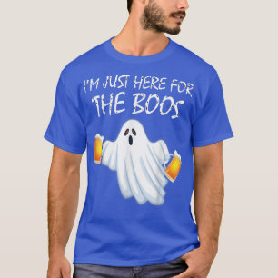 Im Just Here For The Boos Funny Halloween Pumpkin T-Shirt