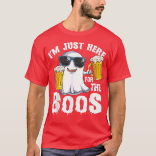 Im Just Here For The Boos Funny Halloween Tee Men
