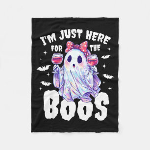 Im Just Here For The Boos Funny Halloween Women Gh Fleece Blanket