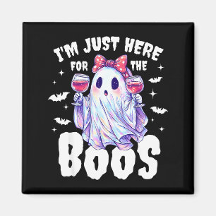 Im Just Here For The Boos Funny Halloween Women Gh Magnet