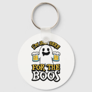 I'm Just Here For The Boos - Ghost Booze - Hallowe Key Ring