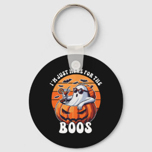 I'm Just Here For The Boos Ghost Funny Men Women H Key Ring