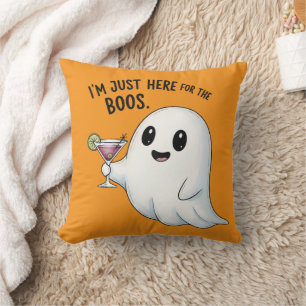 I'm Just Here for the Boos Halloween Cushion
