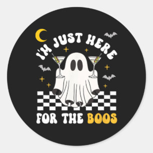 I'm Just Here For The Boos Halloween Drinker Marti Classic Round Sticker
