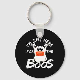I'm Just Here For The Boos Halloween Funny Chicken Key Ring