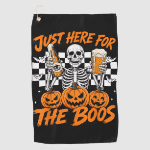 I'm Just Here for The Boos Halloween Skeleton Golf Towel