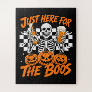 I'm Just Here for The Boos Halloween Skeleton Jigsaw Puzzle