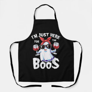 I'm Just Here For The Boos Halloween Women Ghost C Apron