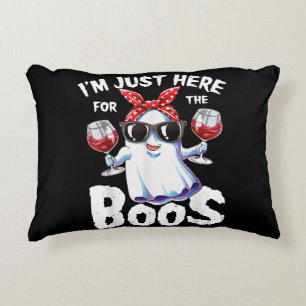 I'm Just Here For The Boos Halloween Women Ghost C Decorative Cushion