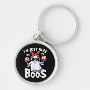 I'm Just Here For The Boos Halloween Women Ghost C Key Ring