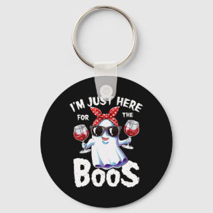 I'm Just Here For The Boos Halloween Women Ghost C Key Ring