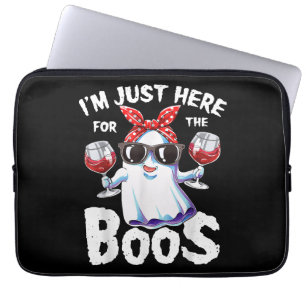 I'm Just Here For The Boos Halloween Women Ghost C Laptop Sleeve