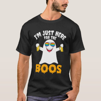 I'M Just Here For The Boos Lbgt Pride Flag Hallowe T-Shirt